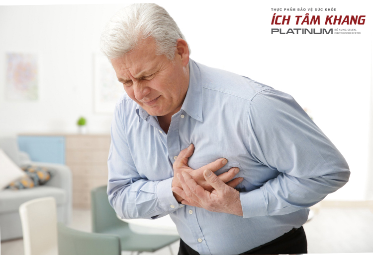 Sử dụng TPCN Ích Tâm Khang Platinum sẽ giúp cải thiện biểu hiện đau thắt ngực và tăng lưu thông máu đến tim cho người thiểu năng vành (thiếu máu tim)